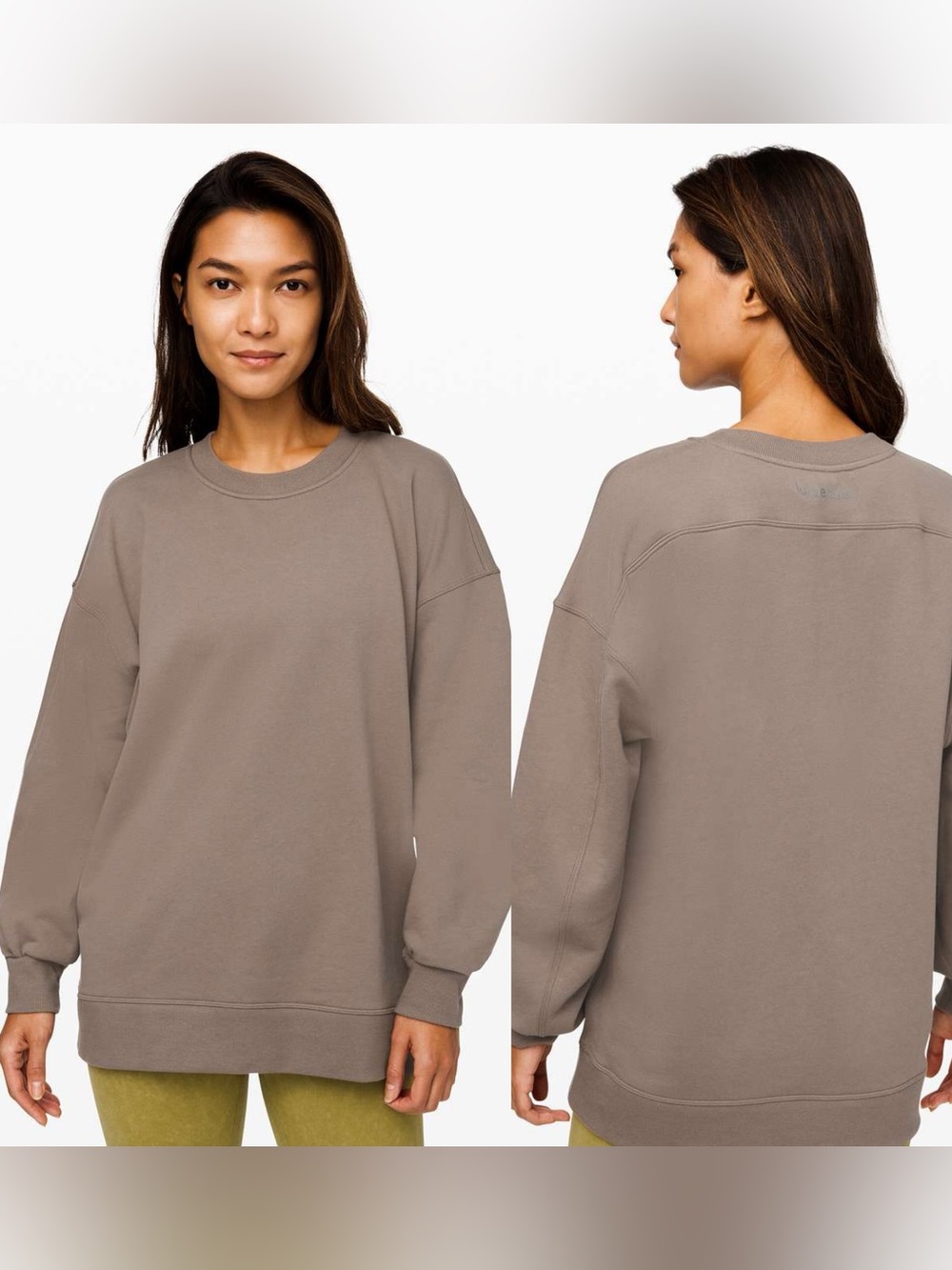 Lululemon Perfectly Oversized Crew in Carbon Dust XS
